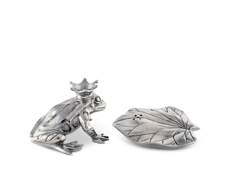 [Australia - AusPower] - Vagabond House Frog Prince Salt and Pepper Shaker Set S&P Shaker 3 inch x 3 inch 