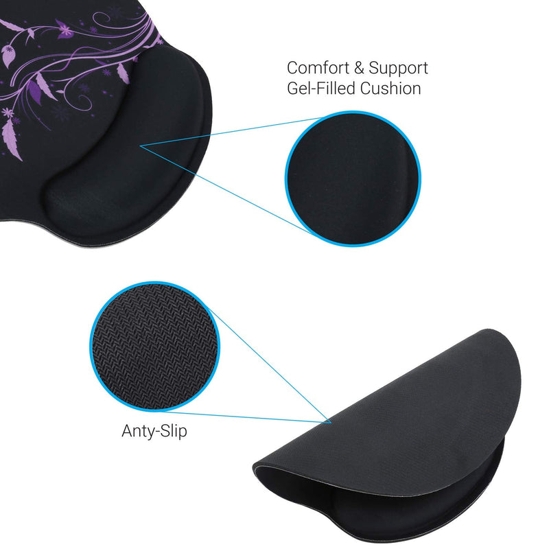 [Australia - AusPower] - Wrist Rest Support Mouse Pad - Ergonomic Mouse Pad,Memory Foam Mice Mat for Office Work Computer Gaming by RICHEN Nice Butterfly 