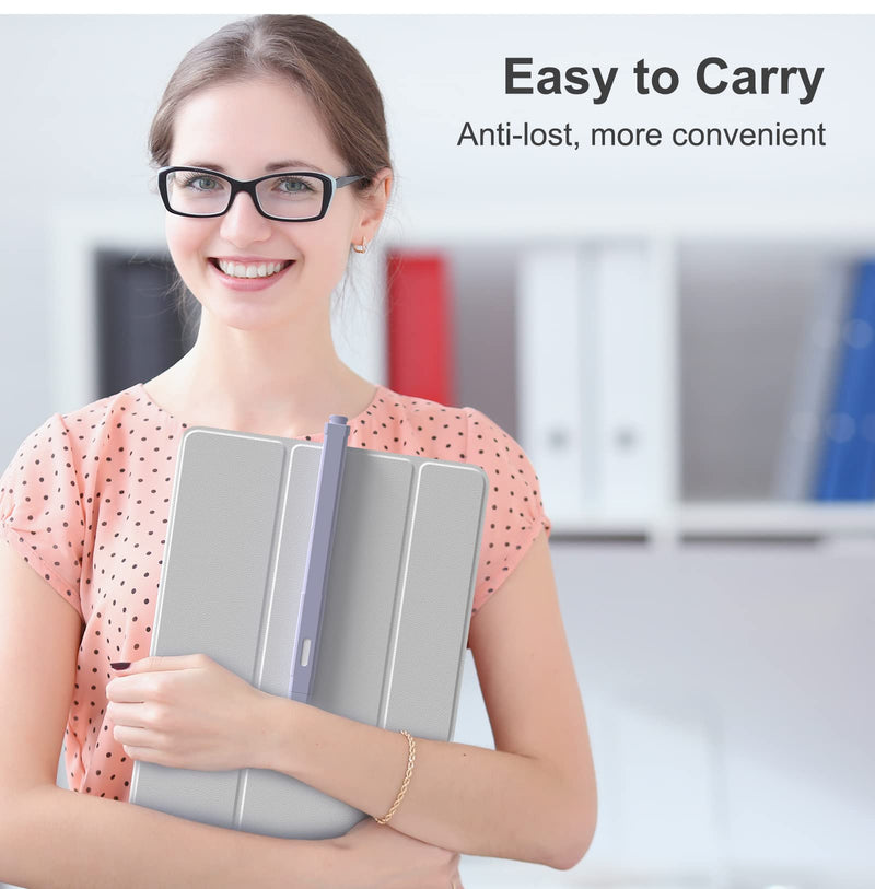 [Australia - AusPower] - iLzyty Holder Case Compatible with Apple Pencil 2nd Generation, New TPE Material Pencil Cover, Anti-Slip Grip Pencil Holder Sleeve, Magnetic Charging & Double-Tapping Supported Lavender Purple 