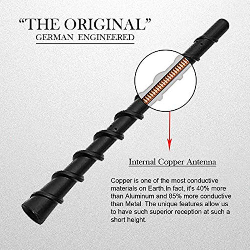 [Australia - AusPower] - KSaAuto 7" Spiral Roof Antenna Compatible with Hyundai Santa Fe Veracruz Tucson Accent Entourage Elantra i30 ix35 Elantra Touring Wagon | Flexible Rubber Antenna Replacement | for Premium Reception 