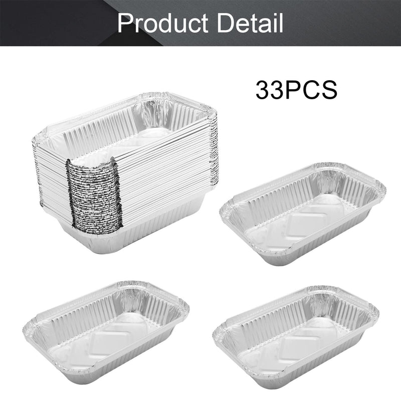 [Australia - AusPower] - Aluminum Pans 33 Pack Disposable Foil Pans Cookware Great for Baking, Cooking, Grilling, Serving & Lining Steam Table Trays Chafers 