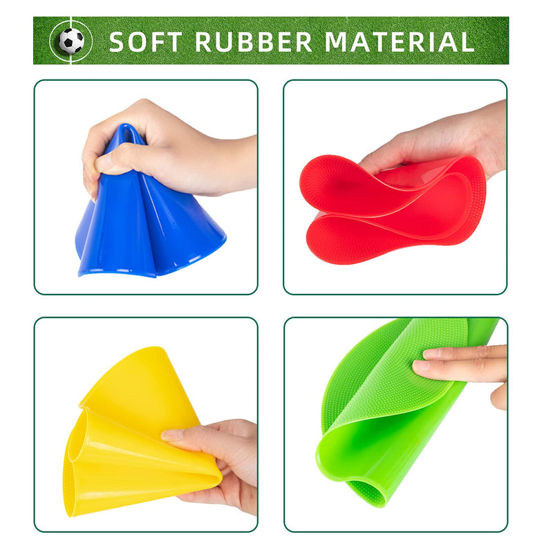 [Australia - AusPower] - 9 inch Numbered Spot Markers Floor Dots Flat Cones Poly Spots Non Slip Rubber Agility Markers for Kids Soccer Football, Basketball Training Markers, Dance Practice and Drills with Flat Cones Points 9inch 6-10 