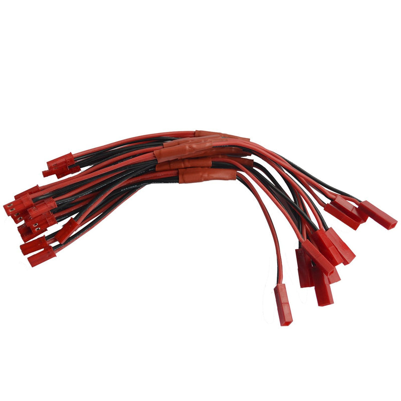 [Australia - AusPower] - VIMVIP® 10 Pieces 18cm JST Splitter Female to 2 Male Y Connector Battery Conversion 20awg Silicone Cable 