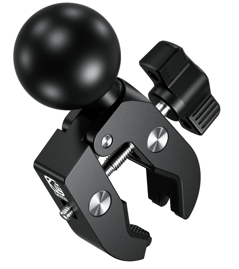 [Australia - AusPower] - BRCOVAN Aluminum Alloy Handlebar Clamp Mount Base with 1.5'' TPU Ball for Rails 0.5'' to 2'' in Diameter, Compatible with RAM Mounts C Size 1.5 Inch Ball Double Socket Arm 