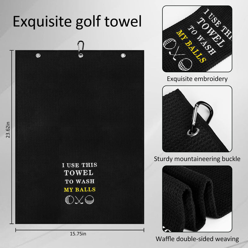 [Australia - AusPower] - Funny Golf Towel, Embroidered Golf Towels for Golf Bags with Clip, Golf Gifts for Men Dad, Personalized Birthday Gifts for Husband Boyfriend, Joke and Fan More 