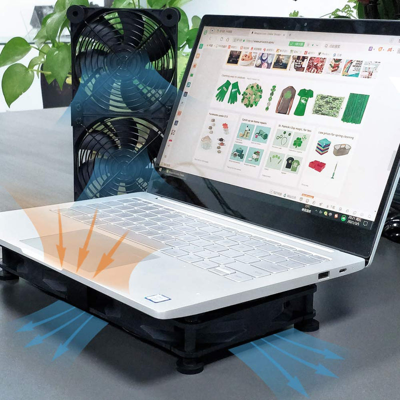 [Australia - AusPower] - SCCCF USB Dual 120mm Control Fan, 5V Portable Cooling Fan for Flat-Screen TV Receiver Router DVR Playstation Xbox Computer Cabinet Cooler 120MM Dual 