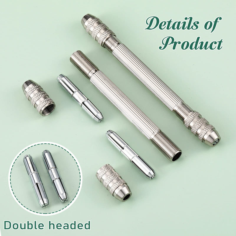 [Australia - AusPower] - Double Ended Pin Vise DIY Hand Drill Pin Vise Resin Drill Wire Twisting Tools with Copper Collet Copper Drill Jewelry Making Tools for DIY Hairpin Keychain Bracelets Necklace (4 Pieces) 4 