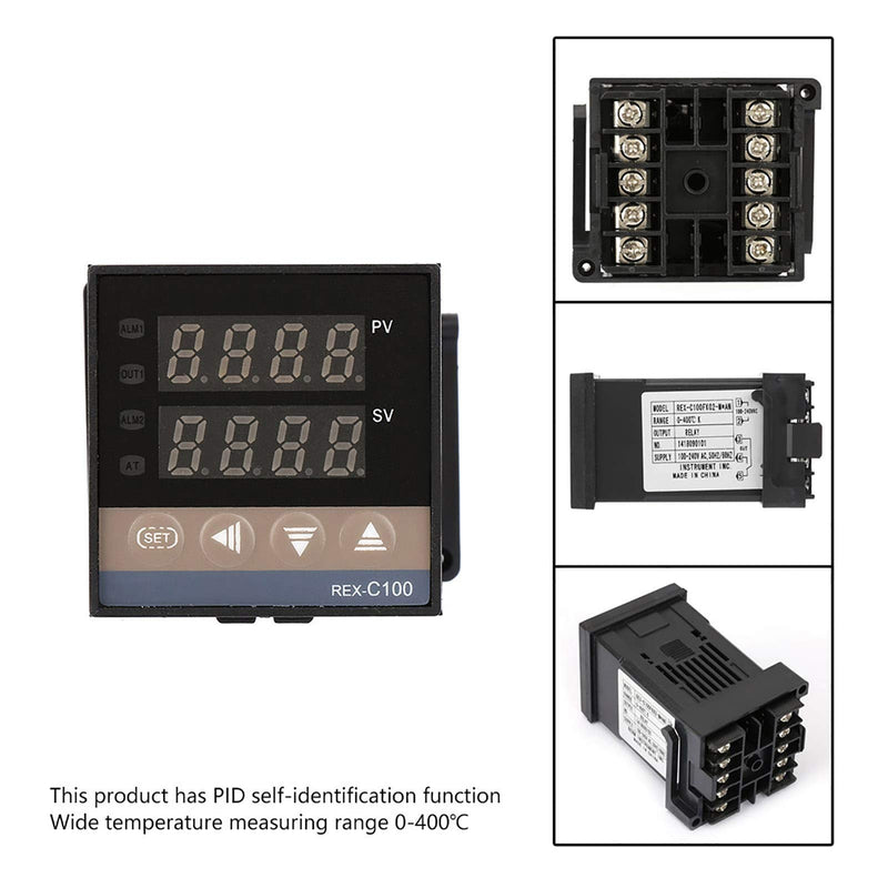 [Australia - AusPower] - Temperature Controller, PID Digital Temperature Controller Relay Output REX-C100FK02-M*an 