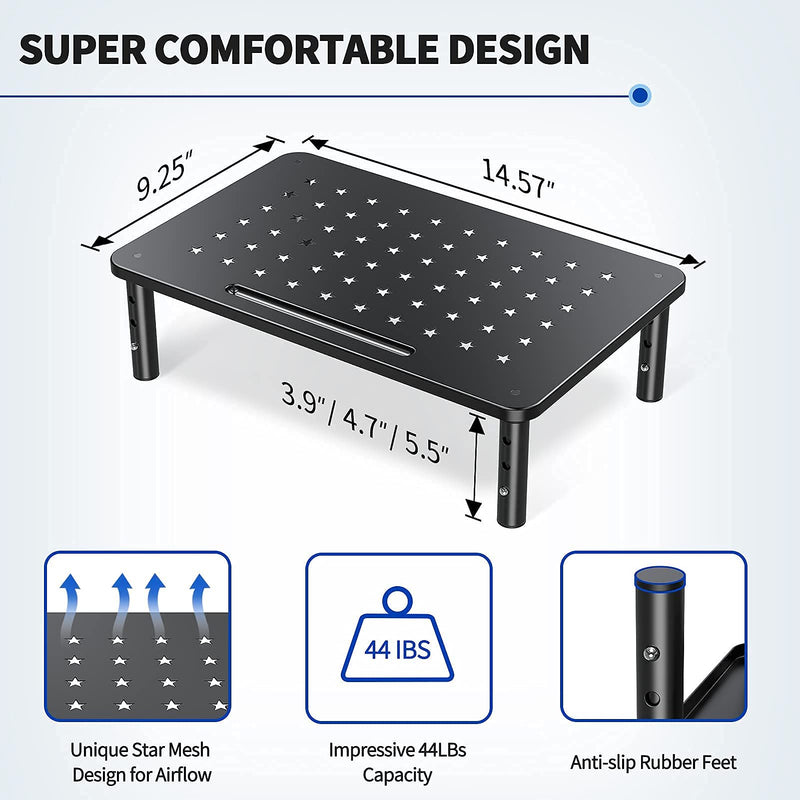 [Australia - AusPower] - MOUNT PRO Dual Monitor Stand - Free Standing Full Motion Monitor Desk Mount and Zimilar Monitor Stand Riser, Height Adjustable Monitor Stand 