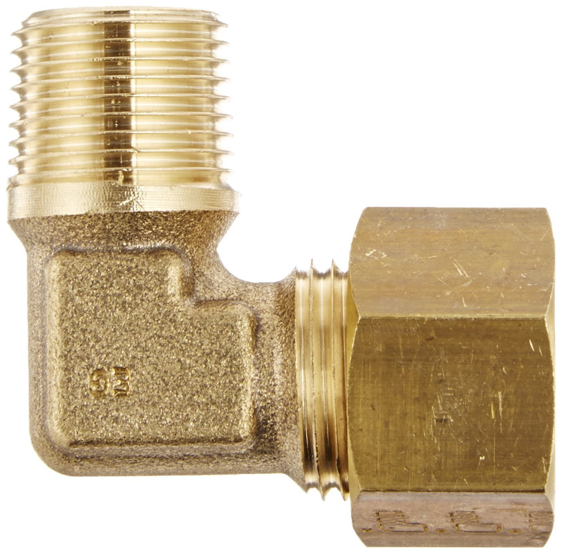 [Australia - AusPower] - Legris 0109 12 17 Brass Compression Tube Fitting, 90 Degree Elbow, 12 mm Tube OD x 3/8" BSPT Male 