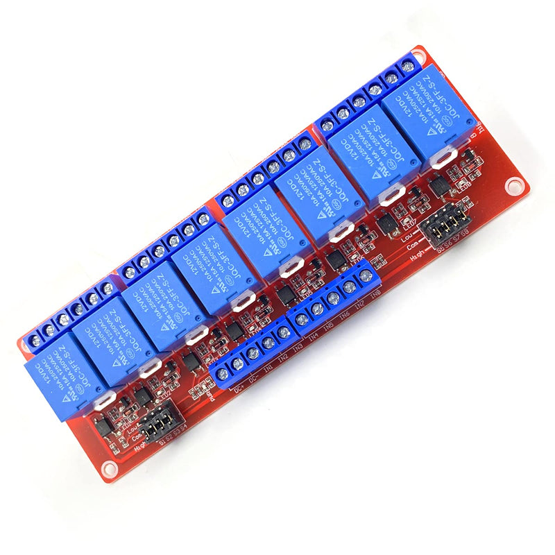 [Australia - AusPower] - FainWan 12V 8 Channel Relay Module with OPTO-Isolated High and Low Level Trigger 8 Ways Relay Switch Module Compatible with Ar-duino 
