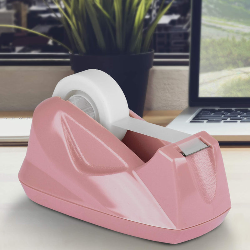 [Australia - AusPower] - Acrimet Premium Desktop Tape Dispenser Non-Skid Base (Heavy Duty) (Pink Color) 