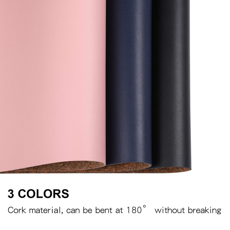 [Australia - AusPower] - Aelfox Cork & Leather Desk Pad, Natural Office Desk Mat Double-Sided Use, Stitched Edges, Waterproof Large Extended Mouse Pad Desk Accessories (31.5 x 15.7 inches, Pink/Cork) Cork+pink 31"x16" 
