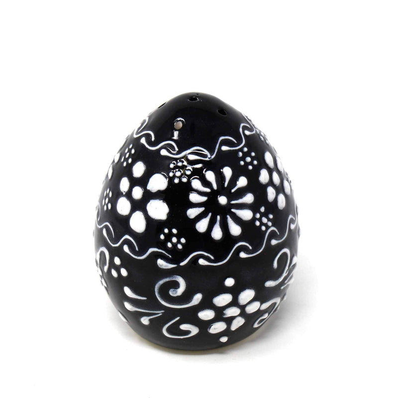 [Australia - AusPower] - Global Crafts Encantada Handmade Hand-Painted Authentic Mexican Pottery, Salt and Pepper Shaker Set, Ink Collection, Black and White, (MC085I-K2) 