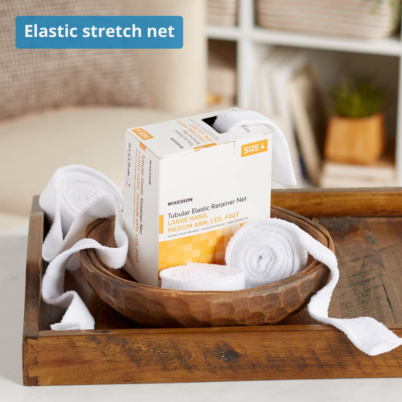 [Australia - AusPower] - McKesson Tubular Elastic Retainer Net Dressing, Non-Sterile, Hand, Arm, Leg, Foot, Size 4, 10 1/2 in x 25 yd, 1 Count, 1 Pack Size 4 1 Count 
