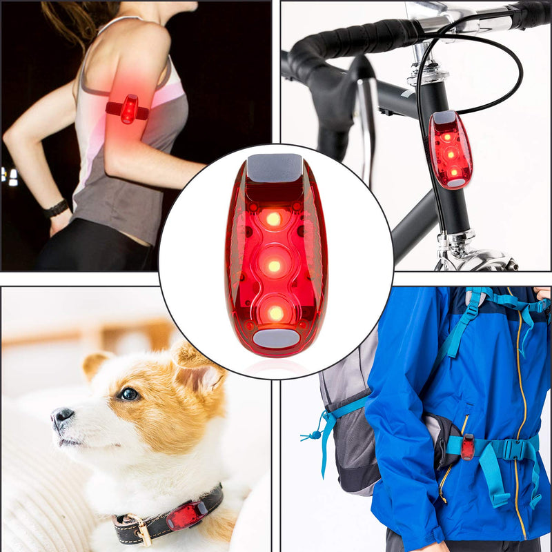 [Australia - AusPower] - 9 Pack Led Safety Light, Safety Light, High Visibility Strobe Running Lights Used For Bicycle, Walking Etc. Clip-On Running Lights Clip To Clothes Strap To Wrist, Bike Or Anywhere(Red/Blue /Green ) 