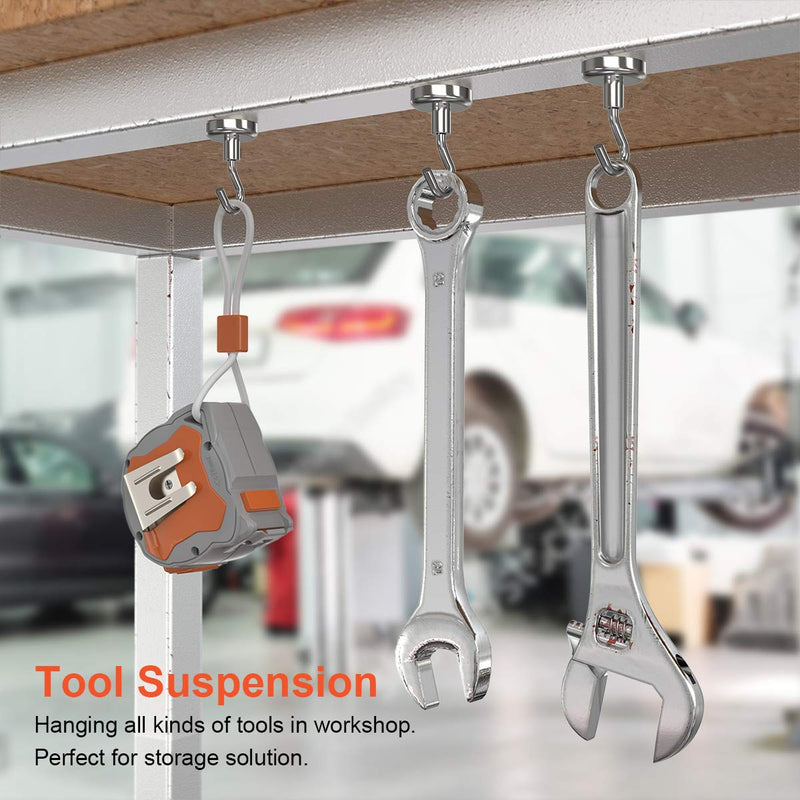 [Australia - AusPower] - GREATMAG Magnetic Hooks Heavy Duty, 35 lbs Magnets with Hooks for Hanging, Magnet Hooks for Cruise, Grill, Fridge, Kitchen Pack of 12 