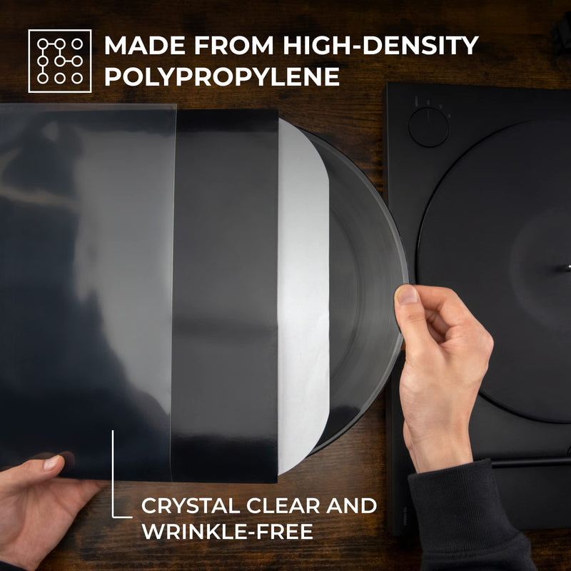 [Australia - AusPower] - BIG FUDGE 25 Pack Vinyl Record Outer Sleeves 12" LP | Durable & Wrinkle-Free | Crystal Clear & Made from High-Density Polypropylene | 3 mm Thick, 12.75” x 12.75” | Fits Most Gatefolds and Double LPs 12 inches 