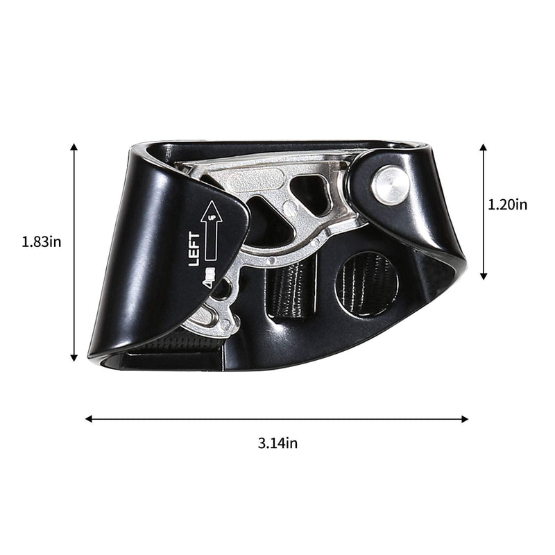 [Australia - AusPower] - WILDKEN Foot Ascender Outdoor Mountaineering Tree Arborist Climbing Rappelling Equip Left Right Foot Ascender Black - Left 