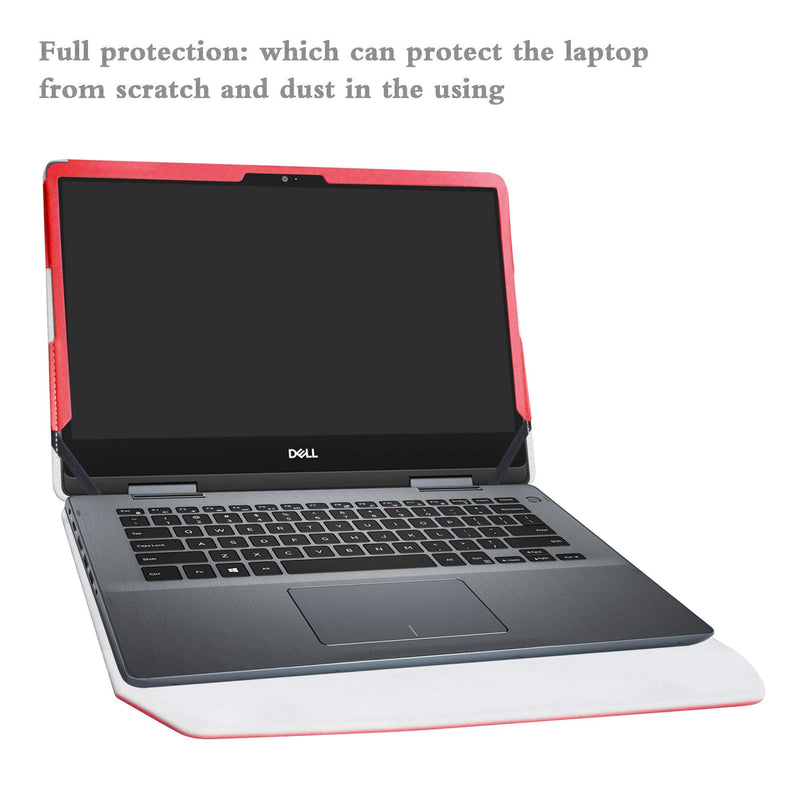 [Australia - AusPower] - Alapmk Protective Case Cover for 14" Dell Inspiron 14 2-in-1 5482 5485 5491/Dell Inspiron Chromebook 14 2-in-1 7486 c7486 & HP mt45/HP mt44 Laptop[Note:Not fit Inspiron 14 2-in-1 5481],Red Red 