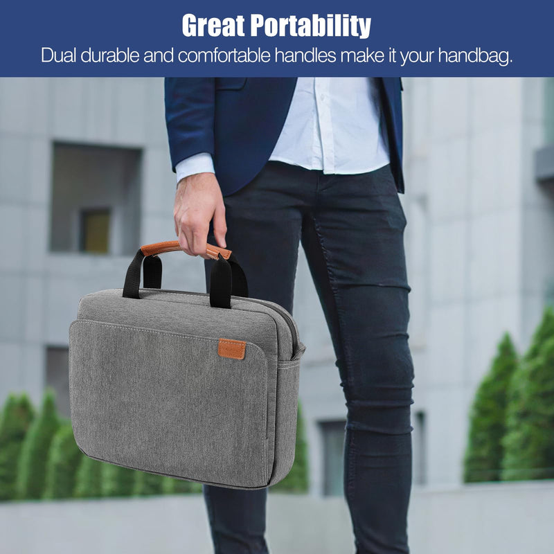 [Australia - AusPower] - MoKo 9-11 Inch Tablet Sleeve Bag, Protective Handle Shoulder Bag Fits iPad air 5 10.9" 2022, iPad Pro 11 M2 2022-2018, iPad 9/8/7th 10.2, iPad 10th 10.9, iPad Air 4 10.9, Tab S8 11", Gray 