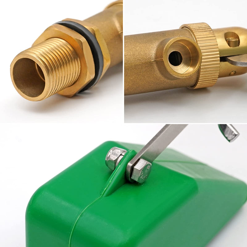 [Australia - AusPower] - Brass Float Valve 1/2 inch Float Ball Valve Automatic Fill Adjustable Float Ball Valve for Livestock Waterer, Water Tank, Aquariums 