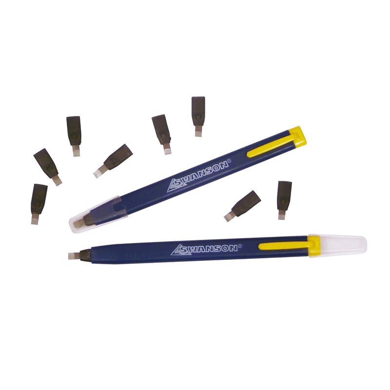 [Australia - AusPower] - Swanson Tool Co CP216 AlwaysSharp Refillable Mechanical Carpenter Pencil, Black Graphite Tips 2 pack pencils 