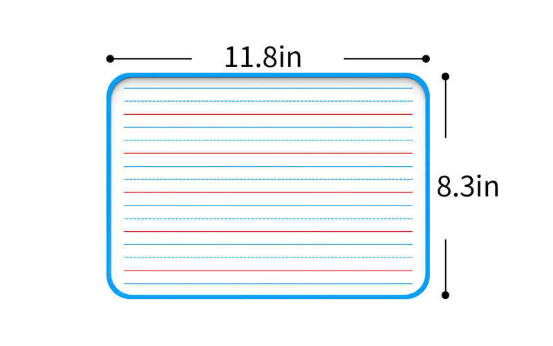 [Australia - AusPower] - Dry Erase Lapboard Double Sided, Dry Erase Board with Lines for Kids, Small Whiteboard for Home & School 