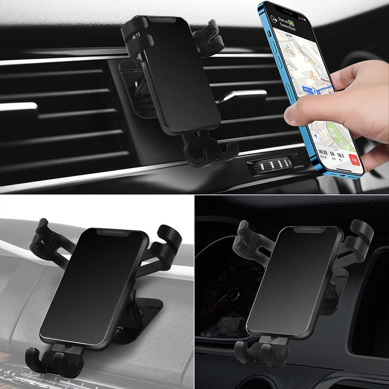 [Australia - AusPower] - OKEECA Car Phone Holder Mount 2021 Upgraded Gravity Phone Holder for Car Suitable for All Kinds of Car Models Auto Lock Hands Cell Phone Car Mount Compatible with 4-6.7 Inch Smartphone-Black Black 