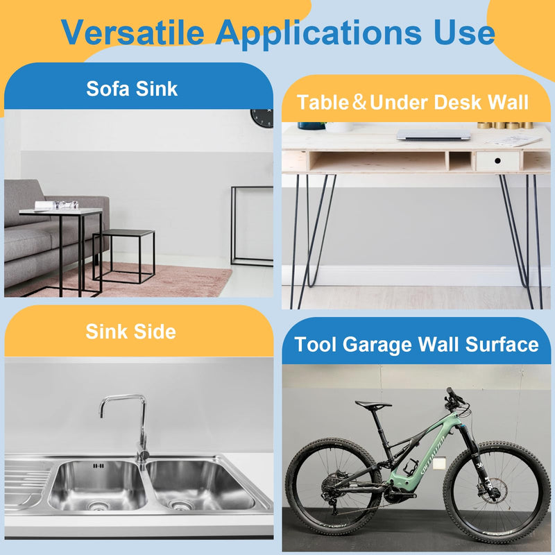 [Australia - AusPower] - FWUNYVN 2Pcs Electrostatic Wall Protective Film Set with Film Cutter, Clear Wall Protector Removable Contact Paper,Transparent Static Cling Splash Guard Film for Furniture Chair Back Door 6.56 FT 15.7"X6.6FT 