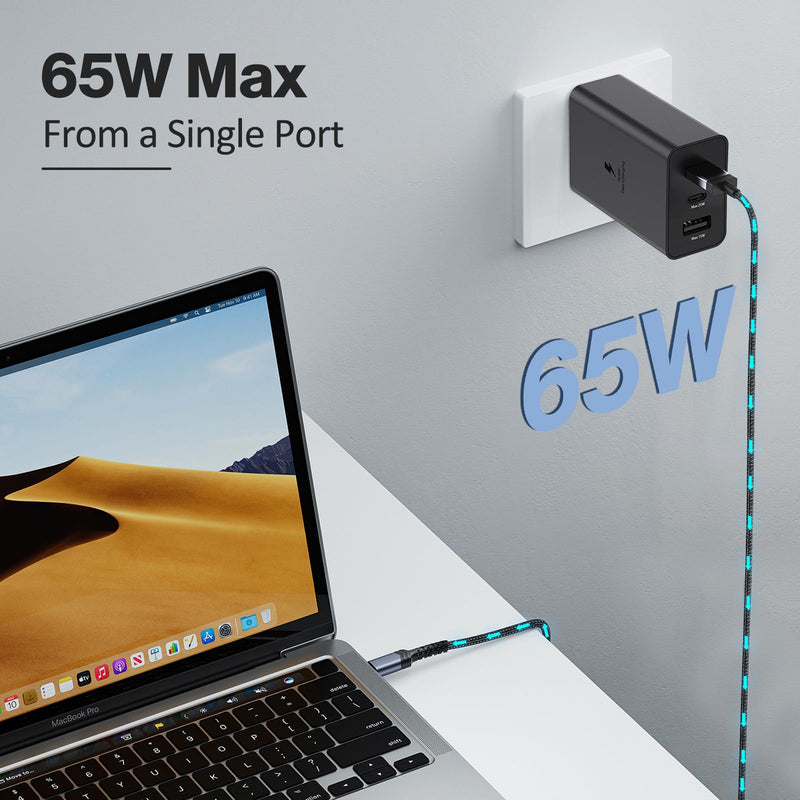 [Australia - AusPower] - Samsung 65W 3-Port Super Fast Charging Wall Charger, GaN Trio Adapter for Samsung Galaxy S23 Ultra/S23/S23+/S22/S22 Ultra/S22+/S21 Ultra/S20 Ultra/Note 20/Note 10/Z Fold 3/ Earbuds/laptops 