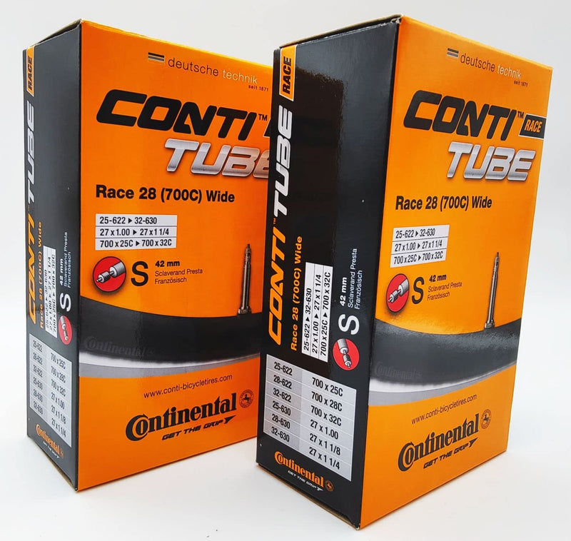 [Australia - AusPower] - Continental Race 28" Wide 700x25-32c Inner Tubes - 42mm Presta Valve (Pack of 2 w/Conti Sticker) 