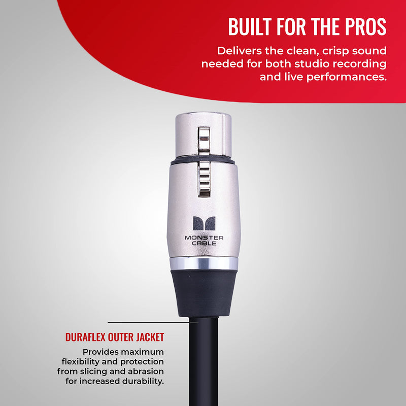[Australia - AusPower] - Monster Prolink Performer 600 Microphone Cable - Engineered with Custom Monster XLR Connectors, Microfiber Dielectric, Duraflex Jacket, and Carbon Polymer Shielding, 5 ft. Cable 