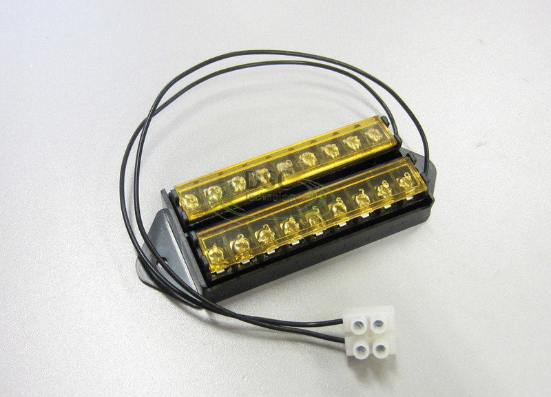 [Australia - AusPower] - 8 Way Terminal Block Bus Bar, Splits 1 Input to 8 Out (18AWG Power Lead and with Cover) 