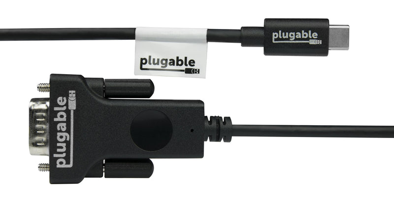 [Australia - AusPower] - Plugable USB C to VGA Cable - Connect Your USB-C or Thunderbolt 3 Laptop to VGA Displays up to 1920x1080@60Hz (Compatible with 20189 MacBook Pros, Dell XPS 13 and 15, Surface Book 2), 6 Feet, 1.8m 