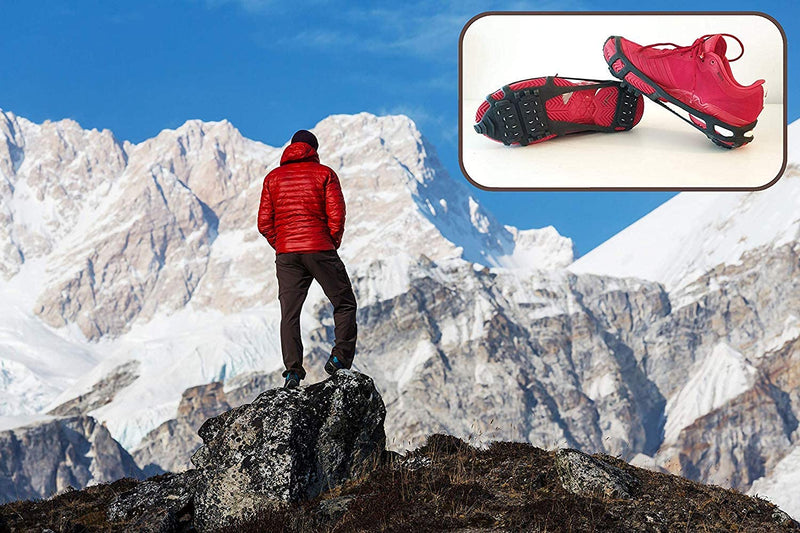 [Australia - AusPower] - Limm Crampons Ice Traction Cleats Large - Lightweight Traction Cleats for Walking on Snow & Ice - Anti Slip Shoe Grips Quickly & Easily Over Footwear - Portable Ice Grippers for Shoes & Boots Compact 