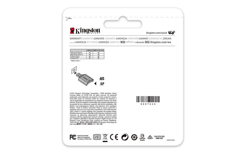 [Australia - AusPower] - Kingston MobileLite Plus USB 3.2 SDHC/SDXC UHS-II Card Reader (MLP) 