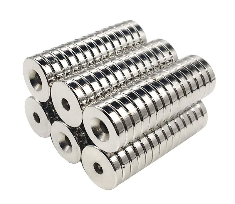 [Australia - AusPower] - ZDYWY 10 Pieces 18 x 4mm with 5mm Countersunk Hole Disc Fastener Magnets Rare Earth Refrigerator Neodymium Magnets - 0.7 inch D x 0.15 inch H with 0.2 inch D Screw Hole 
