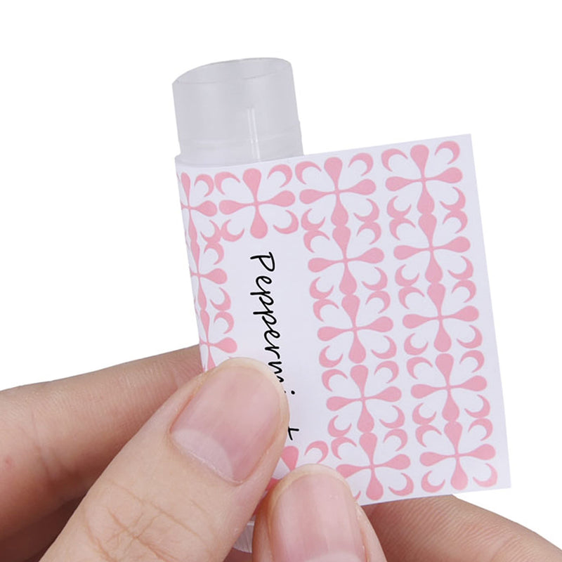 [Australia - AusPower] - Labels for Lip Balm Tubes/Value Pack of 400 Stickers (or Other Purposes) - 200 Writable Stickers and 200 Printed Stickers - Self Adhesive Easy Peel - Fineliner Pen Included for Label Writing 400 pieces B Multicolor 