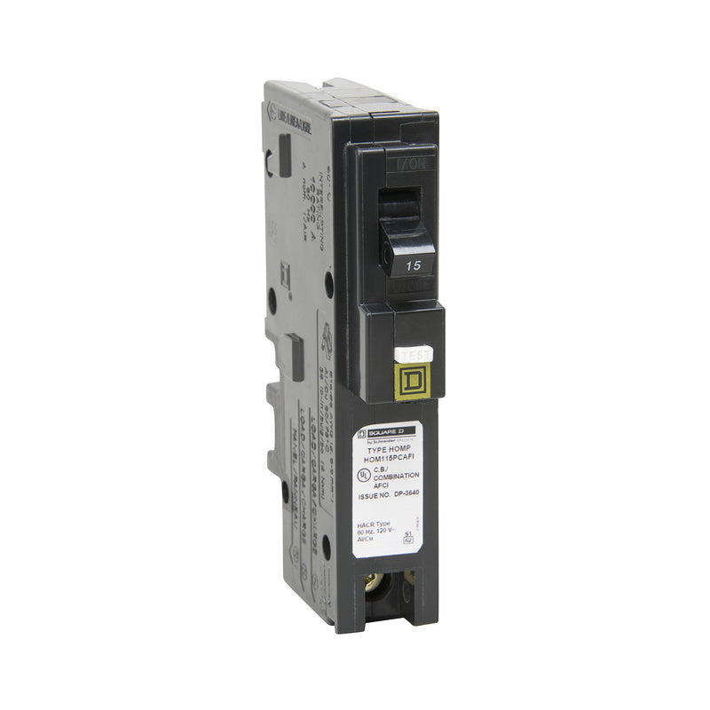 [Australia - AusPower] - Square D - HOM115PCAFIC Homeline Circuit Breaker, 15-Amp, 120V, 1-Pole, CAFCI , Plug-On Neutral 