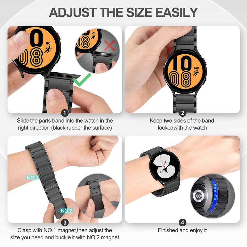 [Australia - AusPower] - ORIbox 22mm Watch Bands Compatible for Classic Watch Bands, Samsung Galaxy Watch 46mm, Galaxy Watch 3 Bands 45mm, Gear S3 Frontier, High-Grade Adjustable Strap Magnetic Wristband Victor Black For Other 22MM 