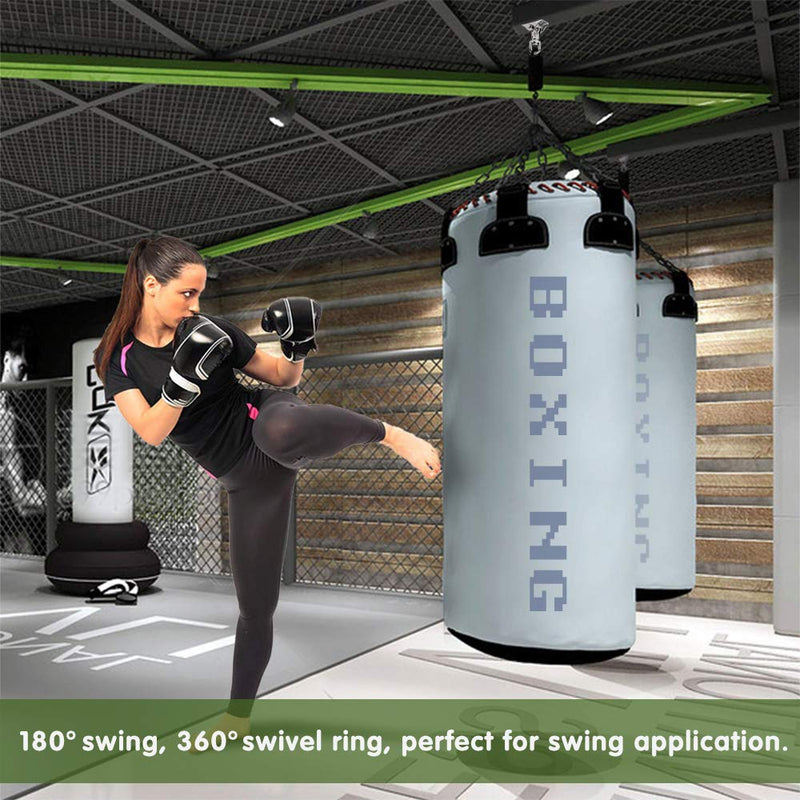 [Australia - AusPower] - WAREMAID Heavy Duty 360° Swivel Swing Hanger, Stainless Steel Swing Hook for Ceiling Wooden Porch Swing Hanging kit Playground Gym Rope Boxing Bag Hammock Chair Yoga Swing Mount 1000 lb Capacity 