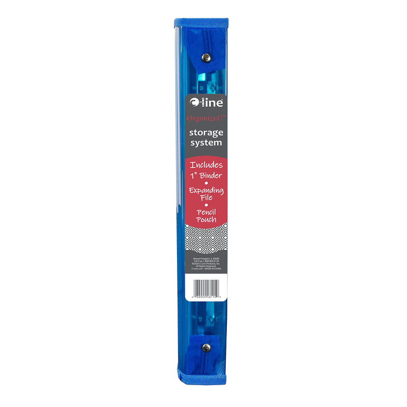 [Australia - AusPower] - C-Line Expanding File Zippered Binder, Blue, 2" x 11" x 13 1/2" 