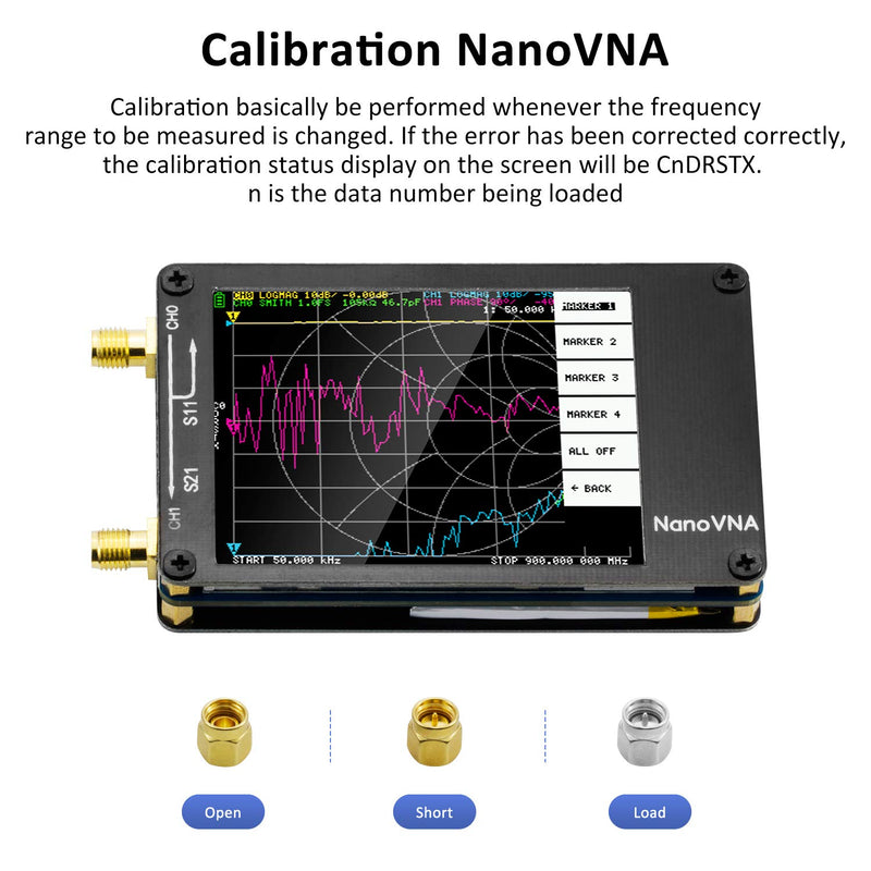 [Australia - AusPower] - AURSINC NanoVNA Vector Network Analyzer 10KHz -1.5GHz HW V3.5 HF VHF UHF Antenna Analyzer Measuring S Parameters, Voltage Standing Wave Ratio, Phase, Delay, Smith Chart with 2.8'' Touchscreen 