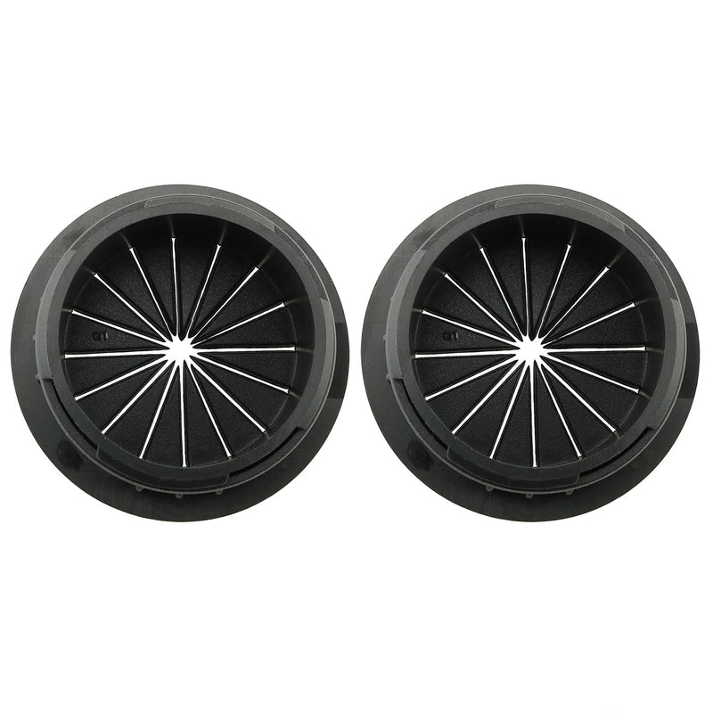 [Australia - AusPower] - HJ Garden 2PCS 60mm Flexible Desk Grommet Desk Cord Grommets Wire Cable Hole Cover for Office PC Desk Cable Cord Cover, Black 