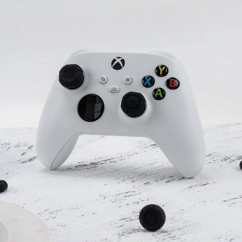 [Australia - AusPower] - GeekShare Thumb Grip Caps for Xbox One Controller,Silicone Joystick Cover Solid Color Thumbsticks Cover Set Compatible with Xbox Series X,3 Pairs / 6 Pcs (Black) Black 