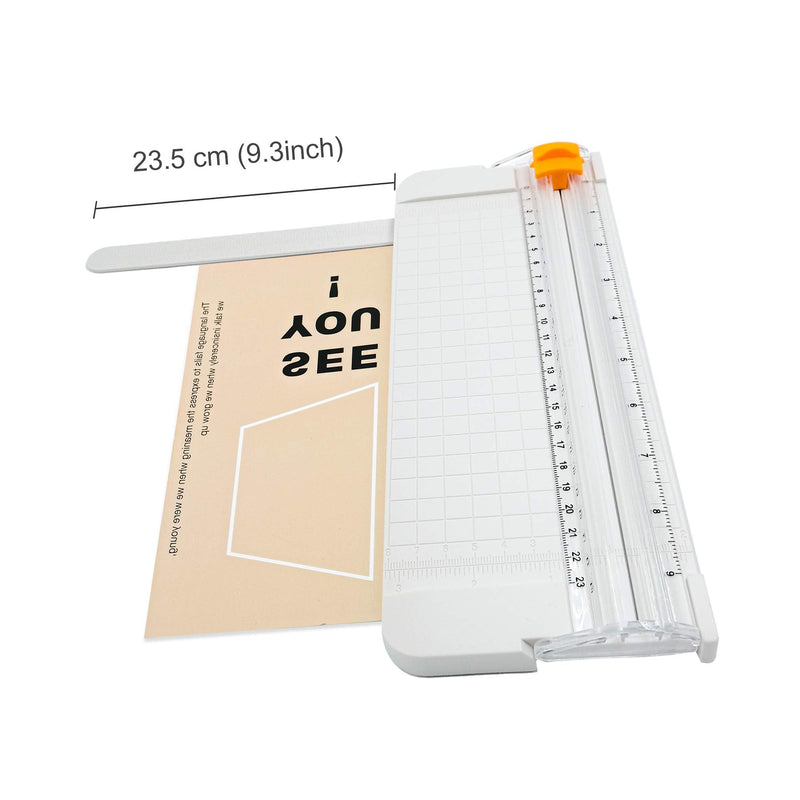 [Australia - AusPower] - Paper Cutter with 1pcs Replacement Cutting Blade, A5 Size, White, 1pack 
