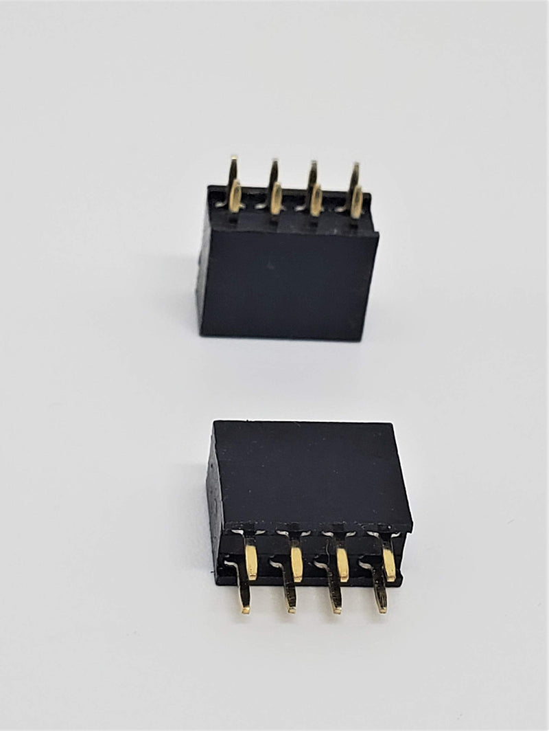 [Australia - AusPower] - Connectors Pro 25-Pack 8P 2.54mm 0.1" Pitch PCB Female Pin Headers 2X4 Dual Rows 8 Pins Female Sockets to Male Straight PCB DIP, Double Rows PC Board Through-Board Connector Strip. 2x4-8P-25PK 