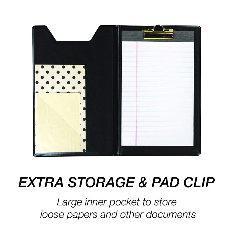 [Australia - AusPower] - Samsill Clipboard Junior Padfolio / Portfolio, 5 x 8 Writing Pad, Black 