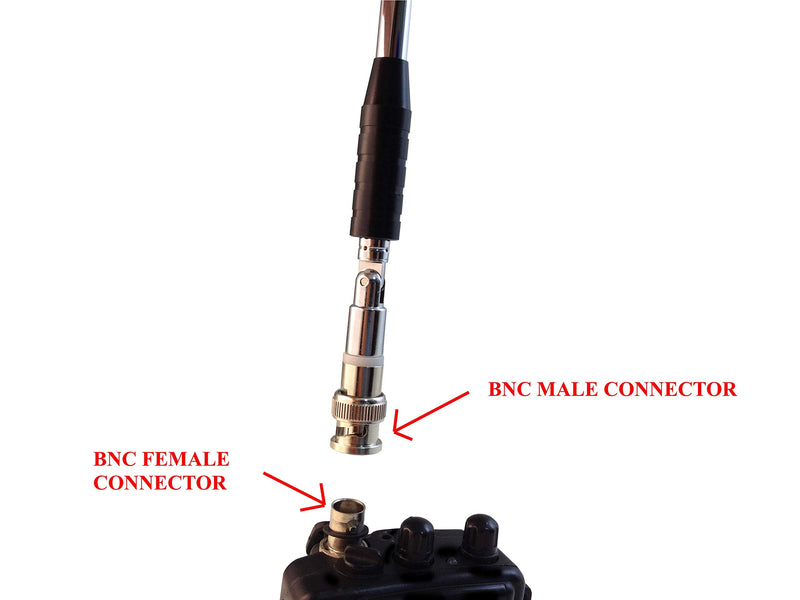[Australia - AusPower] - Anteenna TW-777BLACK BNC Male Handheld Antenna Scanner Antenna (20-1300MHz) with BNC Male Connector for Scanner Radio and Frequency Counters Swivel or Straight Two Function 